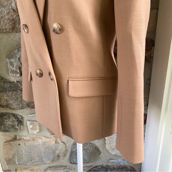 NWT Sezane CHRISTIE Blazer Jacket Camel Womens 32 / 0 $225 - Picture 12 of 16